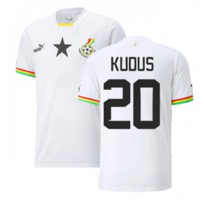 Ghana Mohammed Kudus #20 Replica Home Stadium Shirt World Cup 2022 Short Sleeve